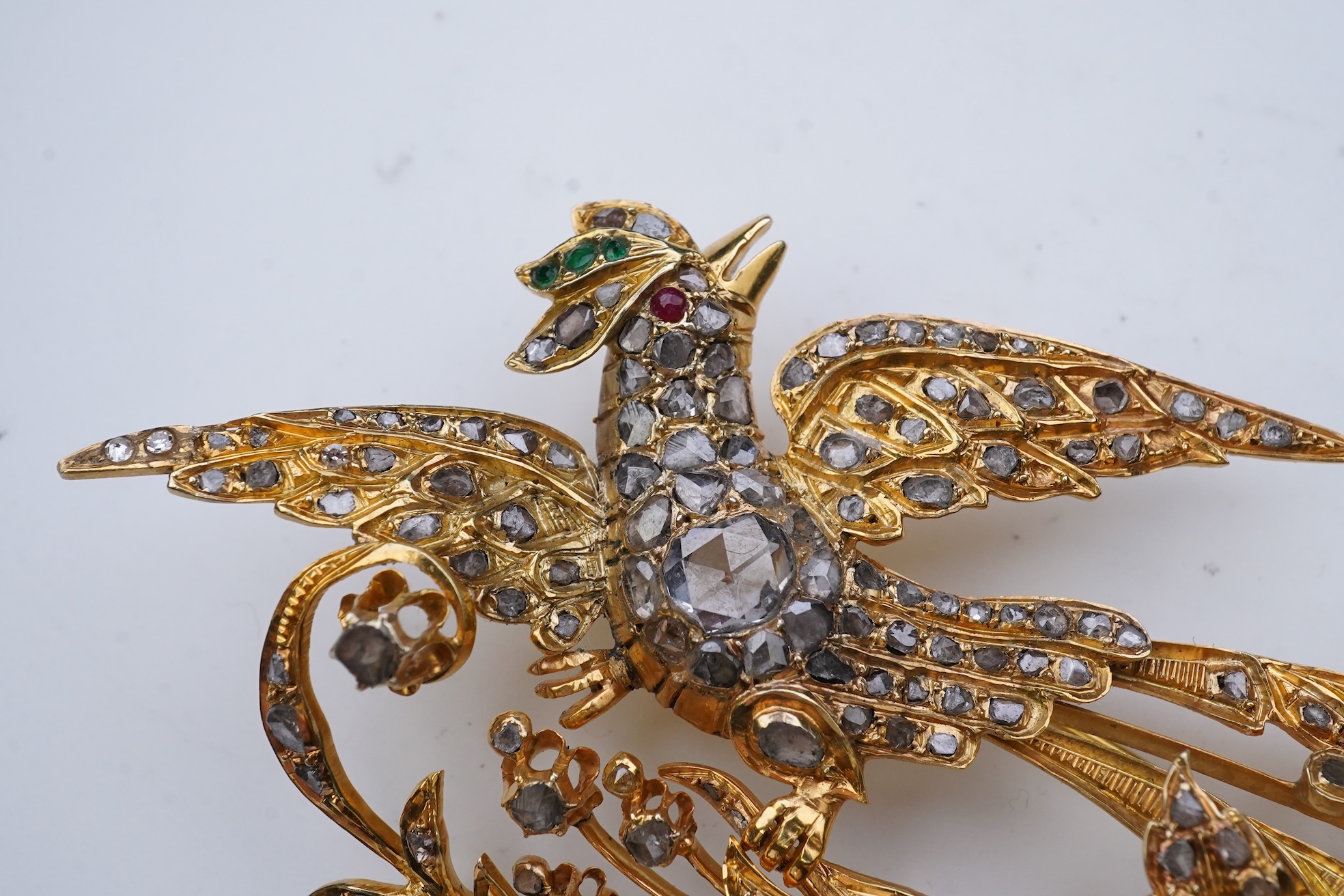 A diamond brooch